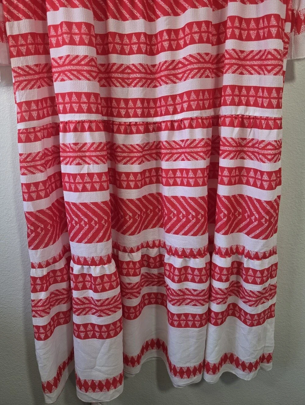 Silk & Salt Aztec Print Tier Maxi Dress Petite Large - Picture 11 of 11